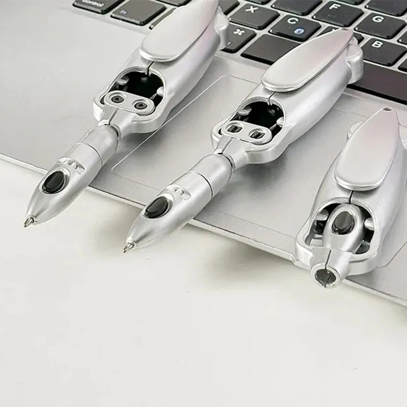 Squid deformation pen ballpoint pen creative personality decompression black technology pen press black pen