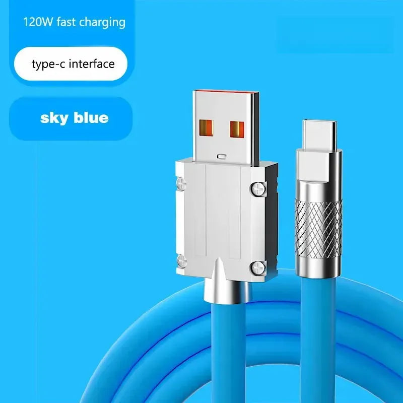 120W Super Fast Charging Data Cable Type-c Lightning Micro for Android iPhone Phones