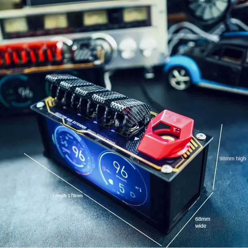 Table Setup, USB Blockchain Docking Station, Hub Extender, Atmosphere Lamp, Desktop Punk Decoration-Suitable for products with power below 15W