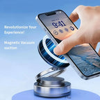 360도 회전 가능한 진공 자석 휴대폰 거치대, 맥세이프 호환 흡착식 휴대폰 거치대, 차량, 화장대/헬스장/거울 앞에서 사용하기 좋은 휴대용 휴대폰 거치대, 아이폰 11 이상 모든 아이폰에 적합 