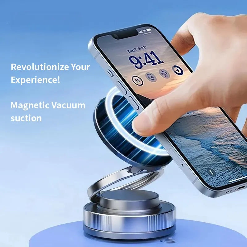 360 Adjustable Vacuum Magnetic Phone Holder,Suction Cup Phone Mount for Magsafe, Portable Cell Phone Holder for Car, Makeup/Gym/Mirror,Fit for All iphone iphone 11 and above