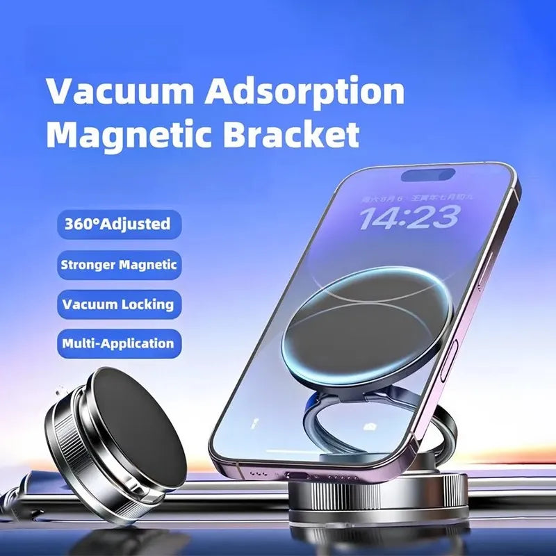 360 Adjustable Vacuum Magnetic Phone Holder,Suction Cup Phone Mount for Magsafe, Portable Cell Phone Holder for Car, Makeup/Gym/Mirror,Fit for All iphone iphone 11 and above