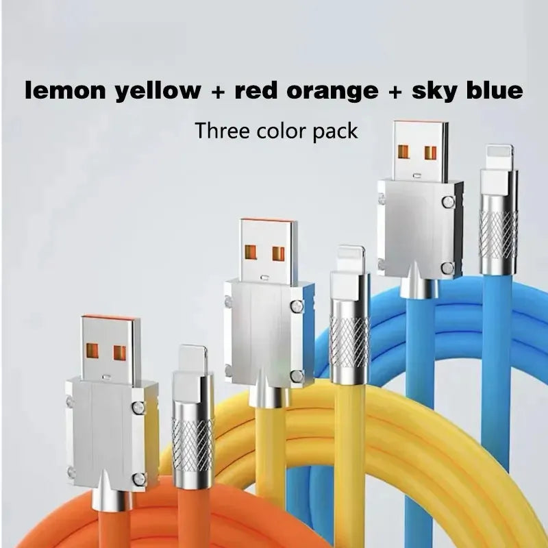 120W Super Fast Charging Data Cable Type-c Lightning Micro for Android iPhone Phones