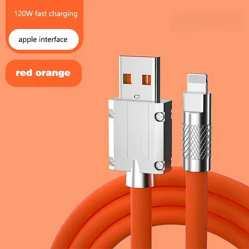 120W Super Fast Charging Data Cable Type-c Lightning Micro for Android iPhone Phones