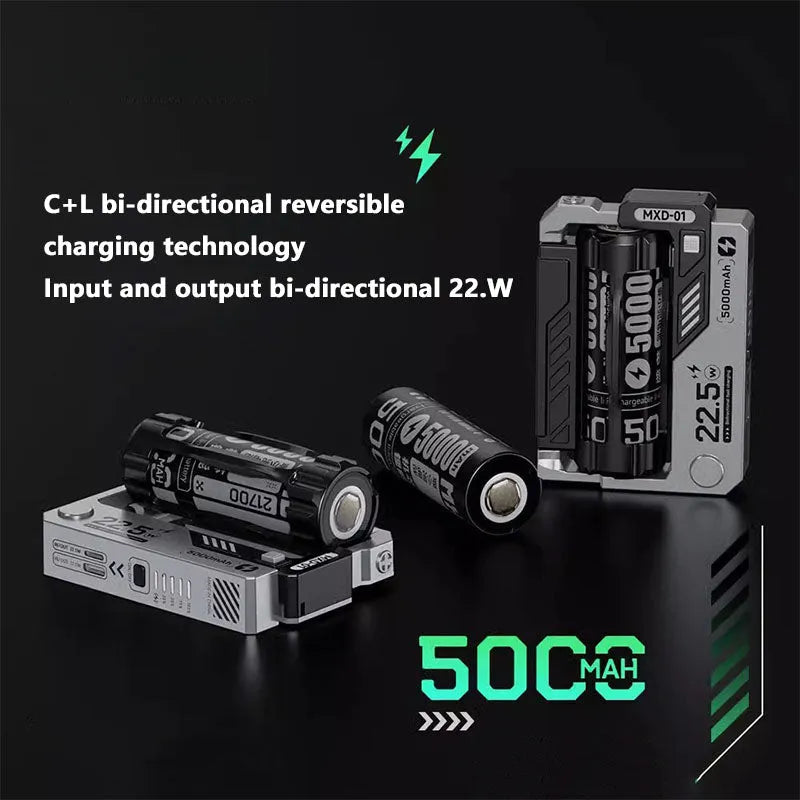 5000mAh Tactical Replaceable Battery Module Power Bank Charger – Compact and Portable