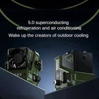 G-OUSSVE Outdoor Waist Clip Fan portable waist-mounted summer cooling artifact, refrigeration, mobile small air conditioner, powerful small fan, neck-mounted power bank, ultra-long battery life