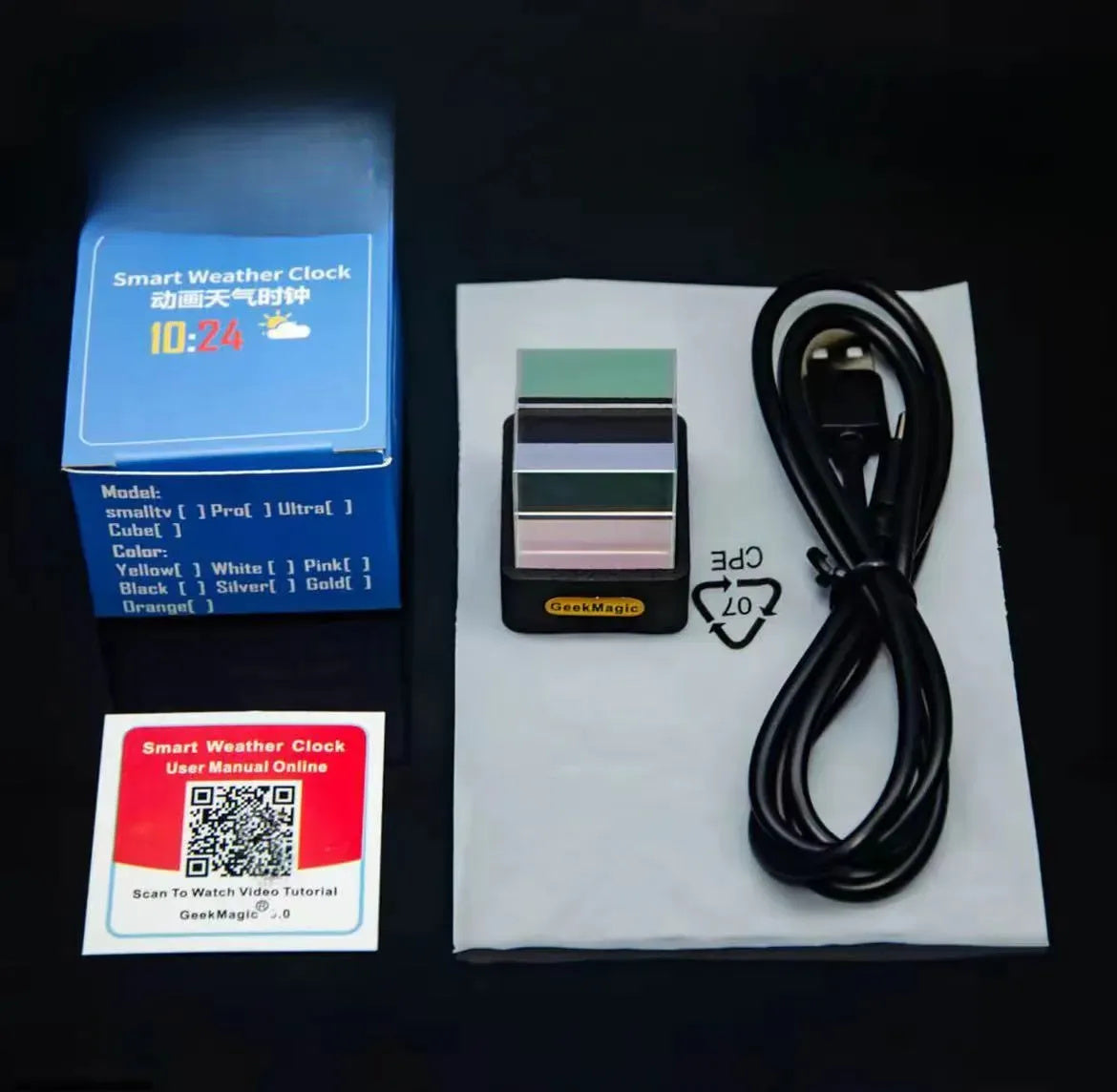 G-OUSSVE Mini transparente WiFi Wetteruhr kreative Geschenke Studenten Desktop Widget Display