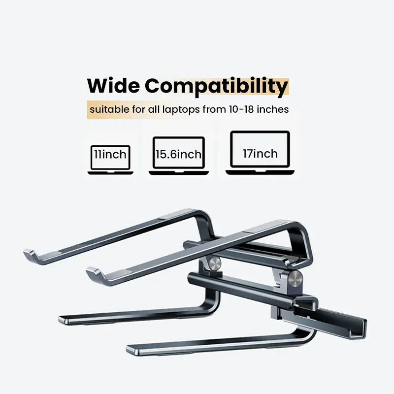 Aluminum Alloy Anti-Slip Cooling Foldable Stand for Laptops and iPad