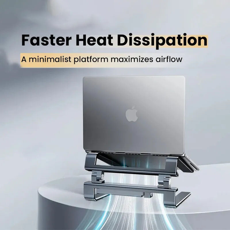 Aluminum Alloy Anti-Slip Cooling Foldable Stand for Laptops and iPad