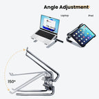 Aluminum Alloy Anti-Slip Cooling Foldable Stand for Laptops and iPad