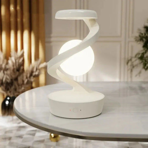Creative Desktop Visual Floating Rotating Atmosphere Lamp with Smartphone Wireless Charging, Desk Lamp and Night Light
