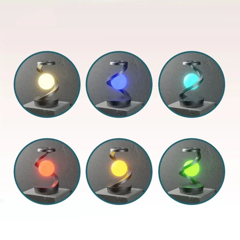 GIVBRO Creative Desktop Visual Floating Rotating Atmosphere Lamp with Smartphone Wireless Charging, Desk Lamp and Night Light