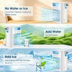 GIVBRO 1pc Portable USB Mini Air Cooler Fan, Desktop 3-in-1 Cooling Air Conditioner Fan With Water Cooled, Colorful Breathing Light And Humidifier Function For Family/Office And Outdoors Use