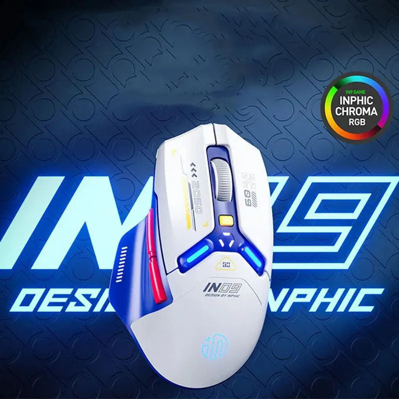 G-OUSSVE Inphic IN9 Three-mode Wireless Mouse, Wired Bluetooth, Gaming, E-sports, Office Computer, Notebook Charging Machinery