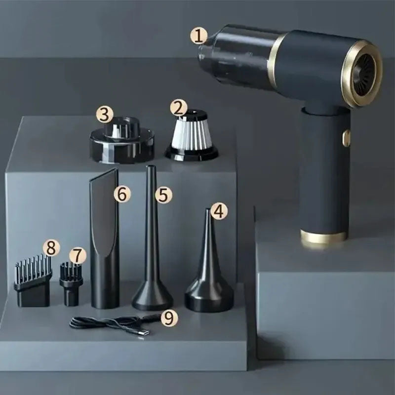 G-OUSSVE High-Power Wireless Portable Vacuum Cleaner - Cordless, Multifunctional, and Equipped with Various Accessories - Perfect for Household, Car, Office, and Outdoor Cleaning Tasks