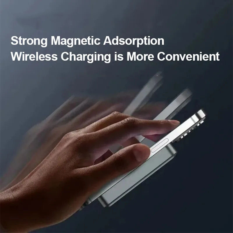 G-OUSSVE Industrial Style Power Bank Transparent Charging Treasure PD22.5W Fast Charging Magnetic Mobile Power Supply Large Capacity, Compact and Portable