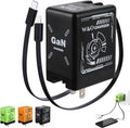 G-OUSSVE Smart Charger, 2 in 1 W&O 120w Fast Charger, Retractable Wall Fast Charger, Portable Charger with All in 1 Foldable Plug, Fast Charging Power Adapter for Smartphones