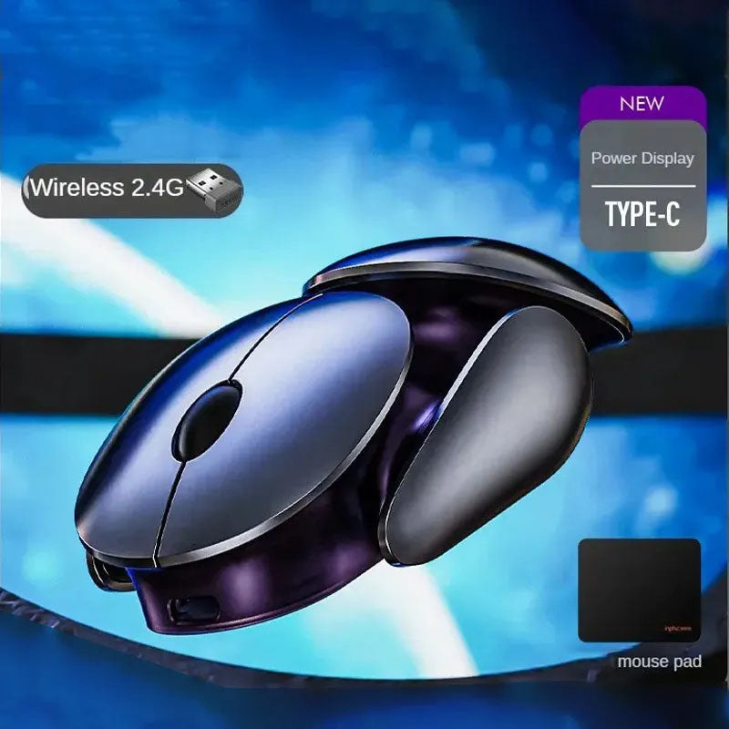 G-OUSSVE PX2 Charging Wireless Mouse with Mouse Pad, Silent and Silent Office Metal Mechanical Game, Esports Computer Laptop