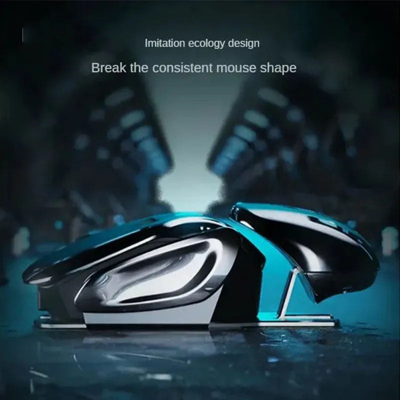 G-OUSSVE PX2 Charging Wireless Mouse with Mouse Pad, Silent and Silent Office Metal Mechanical Game, Esports Computer Laptop