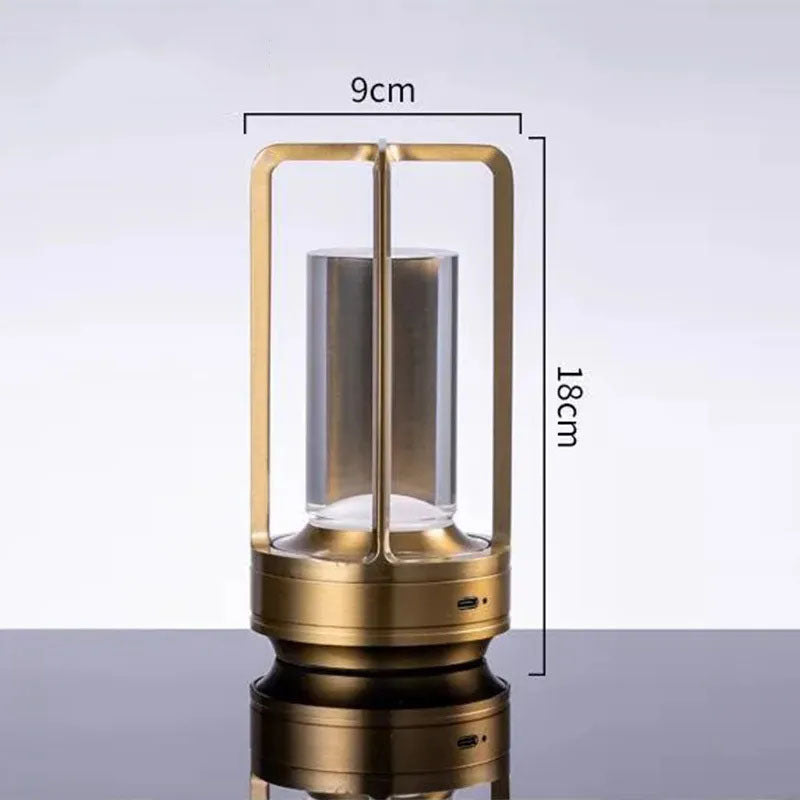 LED Vintage Touch Lamp: Rechargeable Ambient Light, Decorative Desk Lamp, Ideal for Bars, Camping, and as a Bedside Night Light