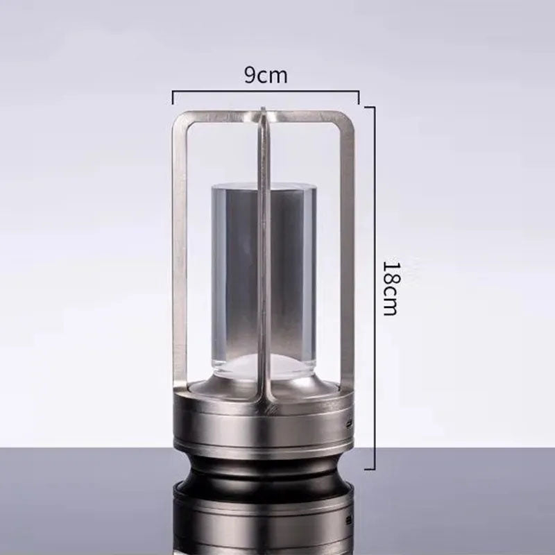 LED Vintage Touch Lamp: Rechargeable Ambient Light, Decorative Desk Lamp, Ideal for Bars, Camping, and as a Bedside Night Light