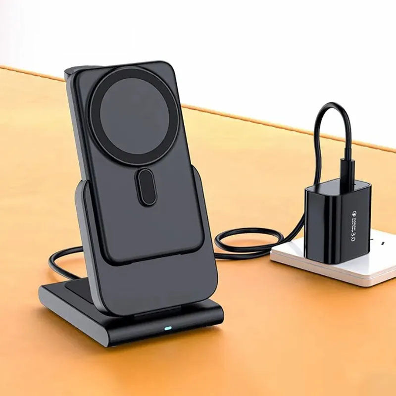 GIVBRO 3-in-1 Wireless Charger for Apple Devices: Compatible with iPhone and Apple Watch, Portable Power Bank, Apple Watch Stand, Magnetic MagSafe Fast Charging.