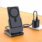 GIVBRO 3-in-1 Wireless Charger for Apple Devices: Compatible with iPhone and Apple Watch, Portable Power Bank, Apple Watch Stand, Magnetic MagSafe Fast Charging.