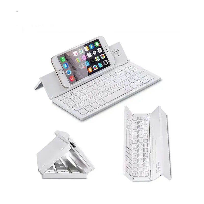 G-OUSSVE Wireless Tri-System Bluetooth Foldable Keyboard for Phones and Tablets, Mini Wireless Keyboard