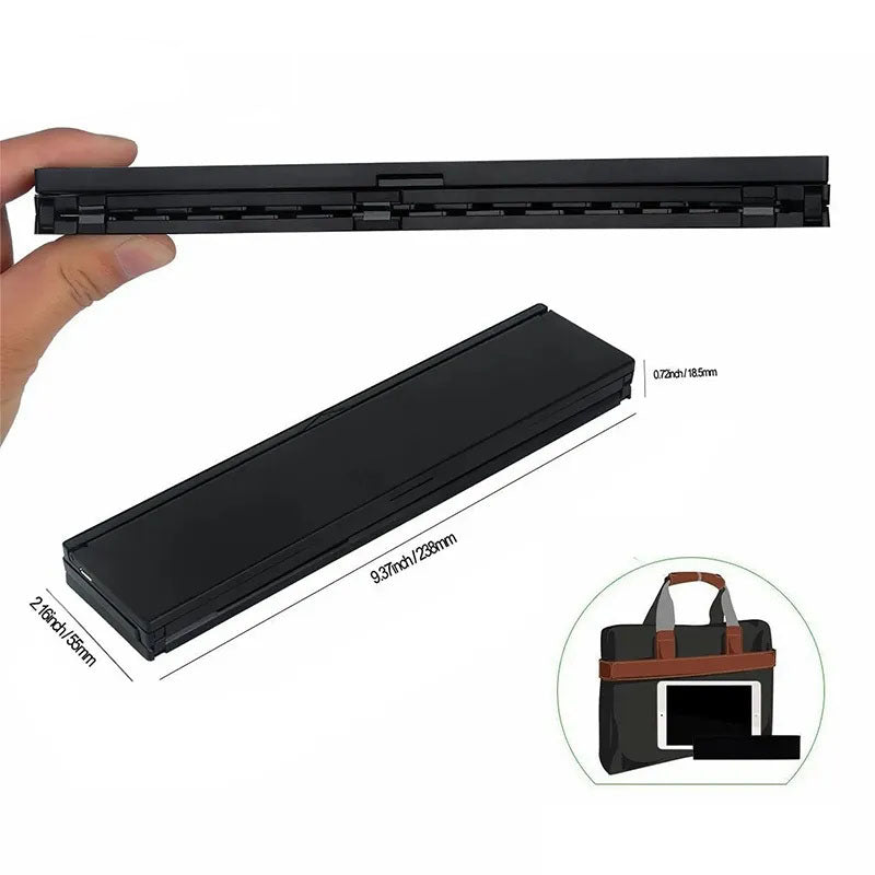 G-OUSSVE Wireless Tri-System Bluetooth Foldable Keyboard for Phones and Tablets, Mini Wireless Keyboard
