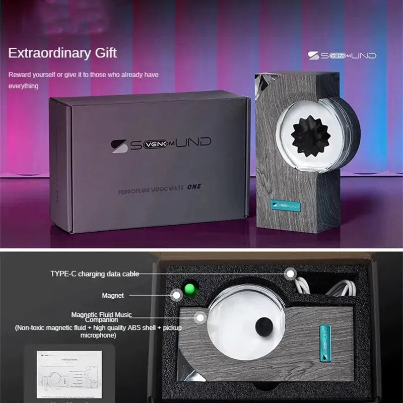 Magnetic Fluid Music Rhythm Companion Light Desktop Decompression Decoration Venom Creative Trend Play Gift - Not Bluetooth Audio