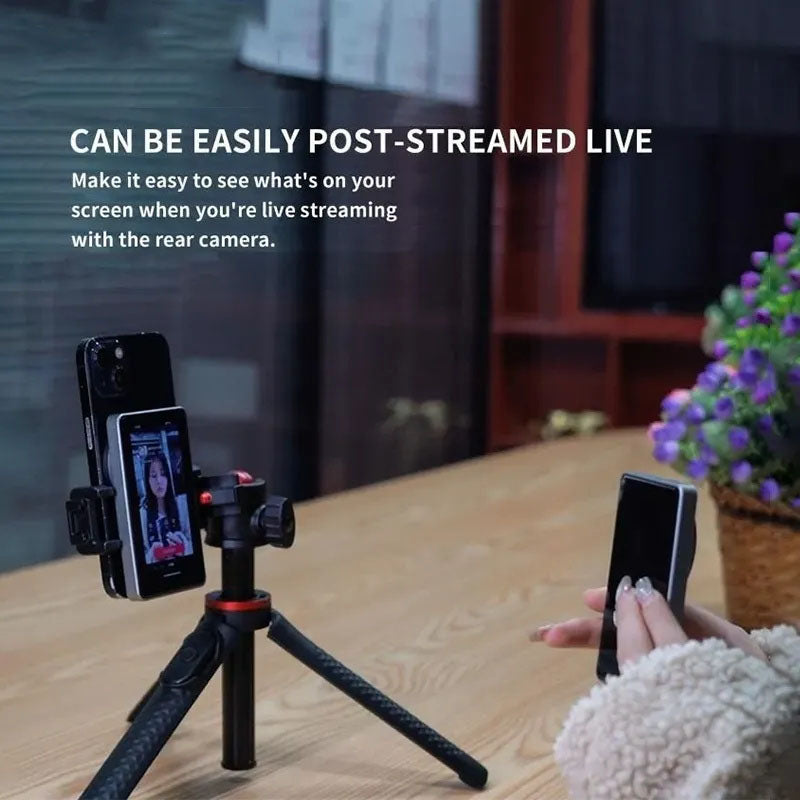 G-OUSSVE T1 Magnetic Phone Vlog Selfie Monitor Screen Display For Selfie, Live Streaming & Content Creation Compatible for IOS&Android Mobile Phone