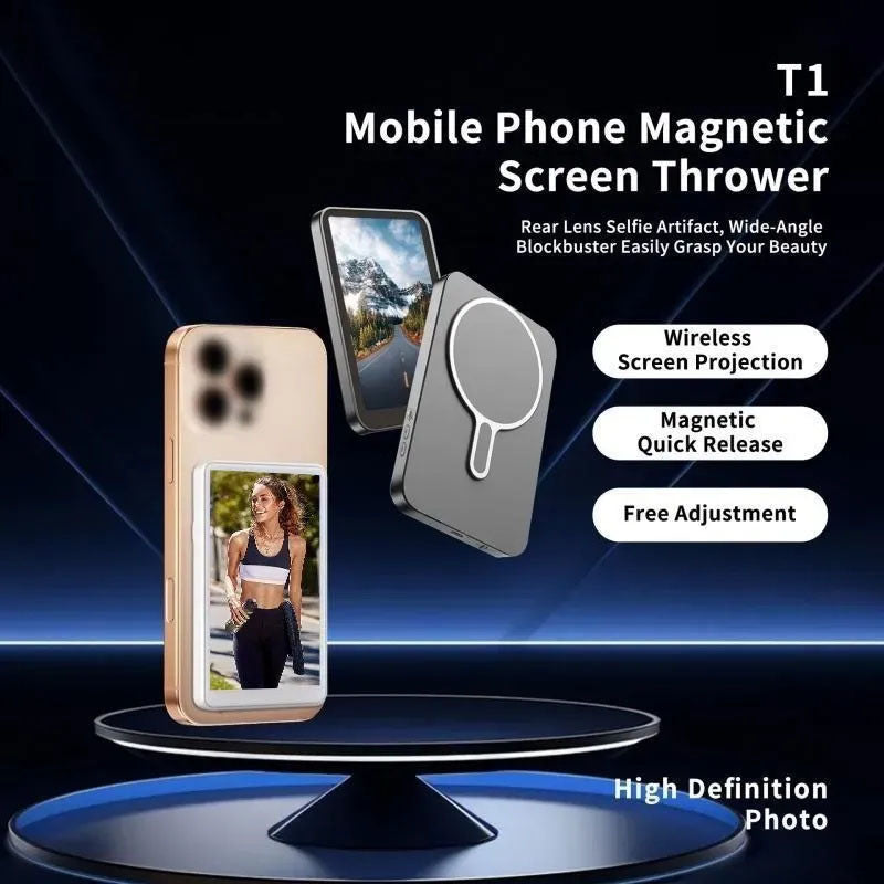 G-OUSSVE T1 Magnetic Phone Vlog Selfie Monitor Screen Display For Selfie, Live Streaming & Content Creation Compatible for IOS&Android Mobile Phone