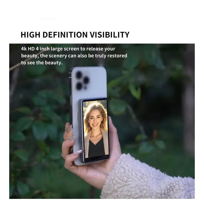 G-OUSSVE T1 Magnetic Phone Vlog Selfie Monitor Screen Display For Selfie, Live Streaming & Content Creation Compatible for IOS&Android Mobile Phone