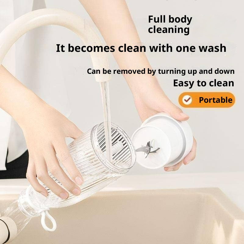 500ml Smoothie Blender, USB Rechargeable Juicer, Portable Mini Electric Mixer, Perfect for Office, Sports, Outdoor, Travel, Fruit Juicer with Bottle Design  ﻿