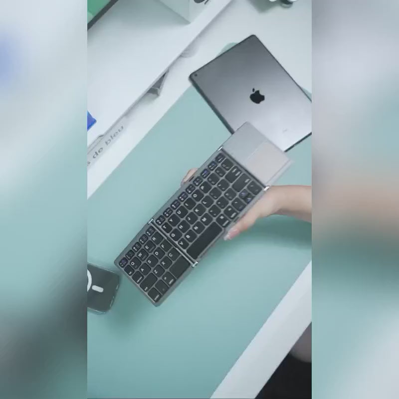 GIVBRO Ultra-thin Wireless Mini Bluetooth-compatible Keyboard, Foldable & Simple Design Tablet Keyboard for Household & Office