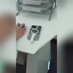 MagSafe-Compatible Case for iPhone 16/15 - Transparent Magnetic Airbag Design with Stand and Lanyard. Full Protection, Drop-Resistant, Suitable for iPhone & Galaxy S24 Ultra