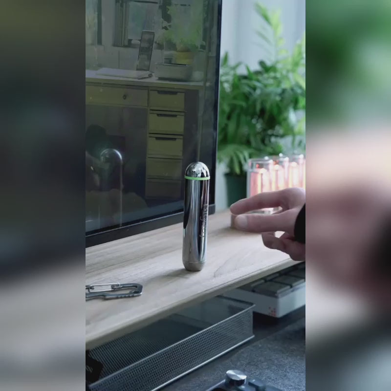 Massage for Eye and Face Vibration Alloy Instrument Cylindrical Vibration with Charging Bank Treasure Compact and Portable Creative Fashion Design