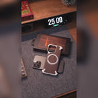 Walnut solid wood iphone case, frameless half-covered metal wood new design, ultra-thin case with heat sink, magnetic stand drop protection cover