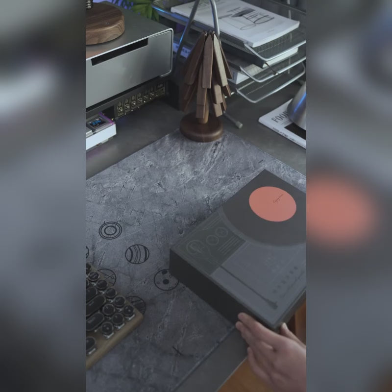 G-OUSSVE Time Bluetooth Speaker Desktop Retro Clock Speaker Subwoofer Film Rotatable Birthday Gift