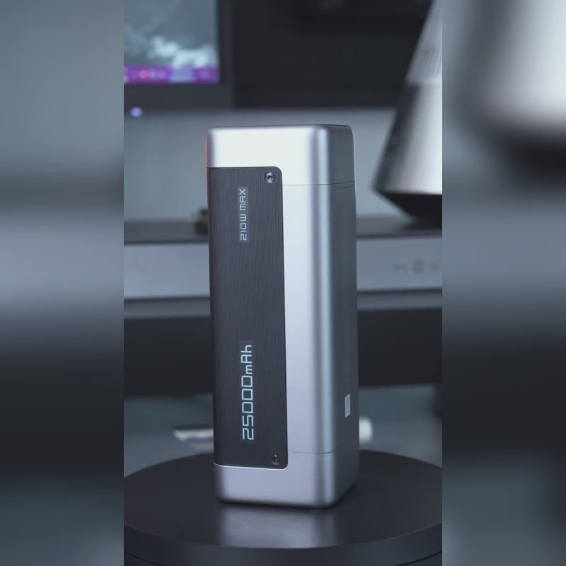 CUKTECH Power Station 20 Digital Display 25,000mAh Capacity 140W Fast Charging 210W Output Power Bank for MacBook, Xiaomi 13, and iPhone 15