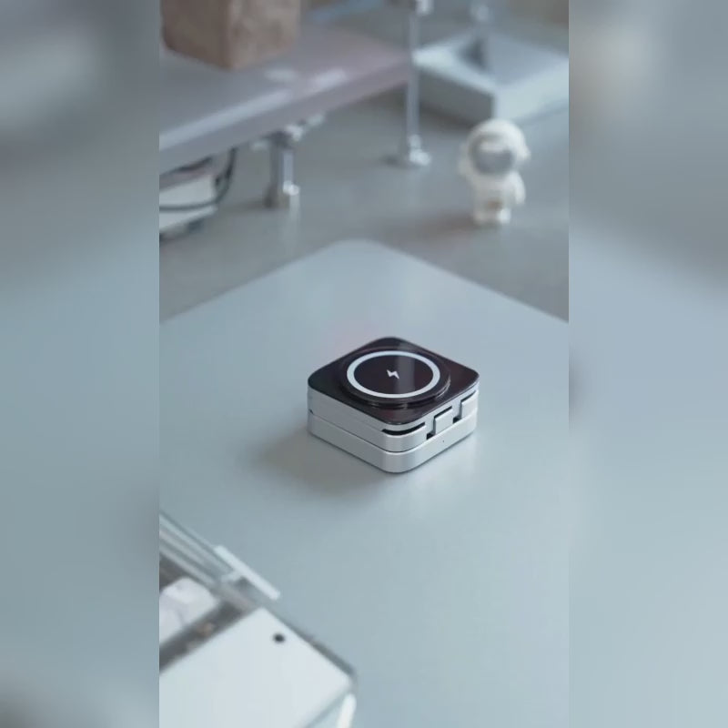 3 in 1 Wireless Charger Stand Magnetic Folding Stand for Apple iPhones Headphones Watch