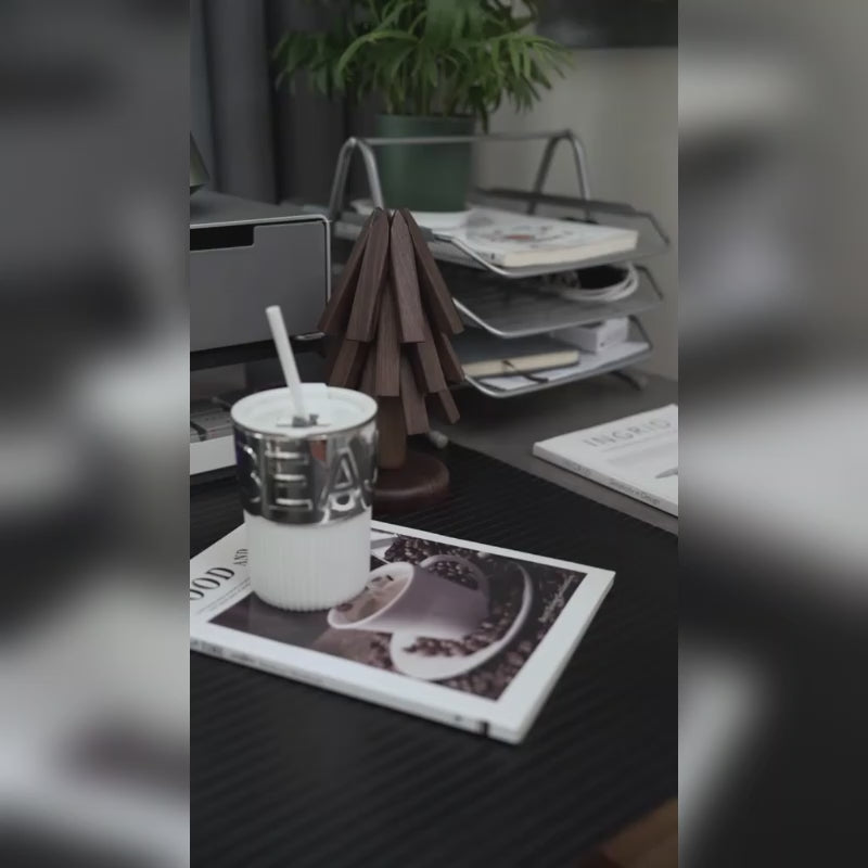 Coffee Cup, Glass Straw Cup, Water Cup with Lid (400-500ml)