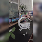3 in 1 Night Light Bluetooth Speakers with 15W Wireless Charger, LED Desk Lamp with Rechargeable Battery, Bedside Lamp