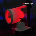 Ingeniously handmade desktop turbofan with creative JETFAN fan, equipped with humidifying spray red light tail flame