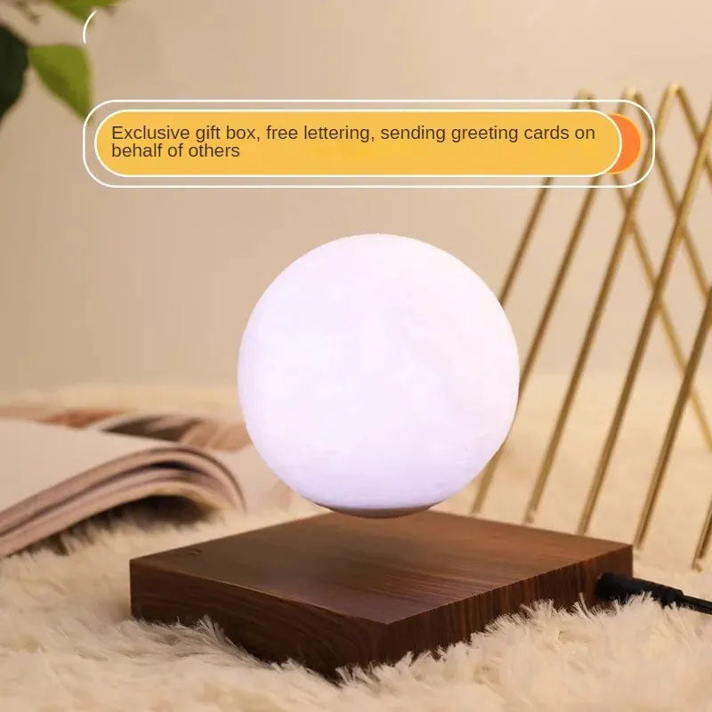 Magnetic Levitation Moon Lamp Bedroom Bedside Decoration, Atmosphere Small Night Lamp Creative Decoration