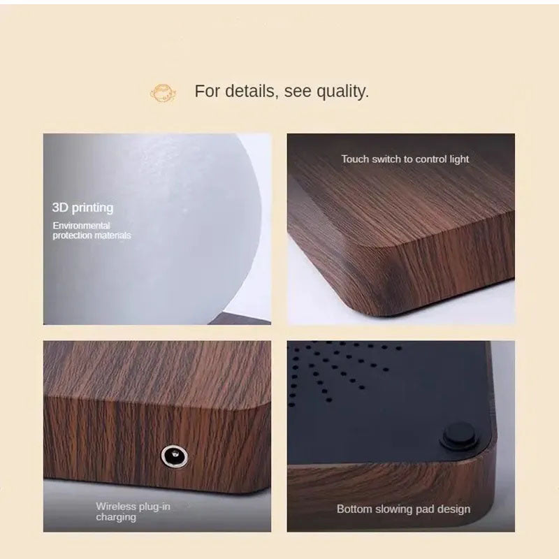 Magnetic Levitation Moon Lamp Bedroom Bedside Decoration, Atmosphere Small Night Lamp Creative Decoration