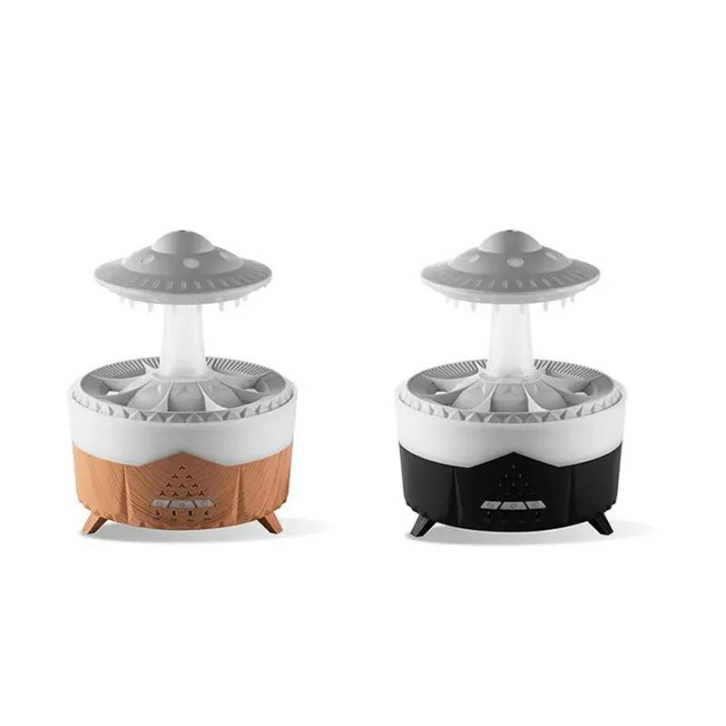 G-OUSSVE Cloud Rain Humidifiers Essential Oil Diffuser with 7 Colors nightlights Aromatherapy Diffuser Desk Fountain for Relaxing Mood Waterdrop Sound Rain Drop Diffuser Rain Sound Lamp 350 ml