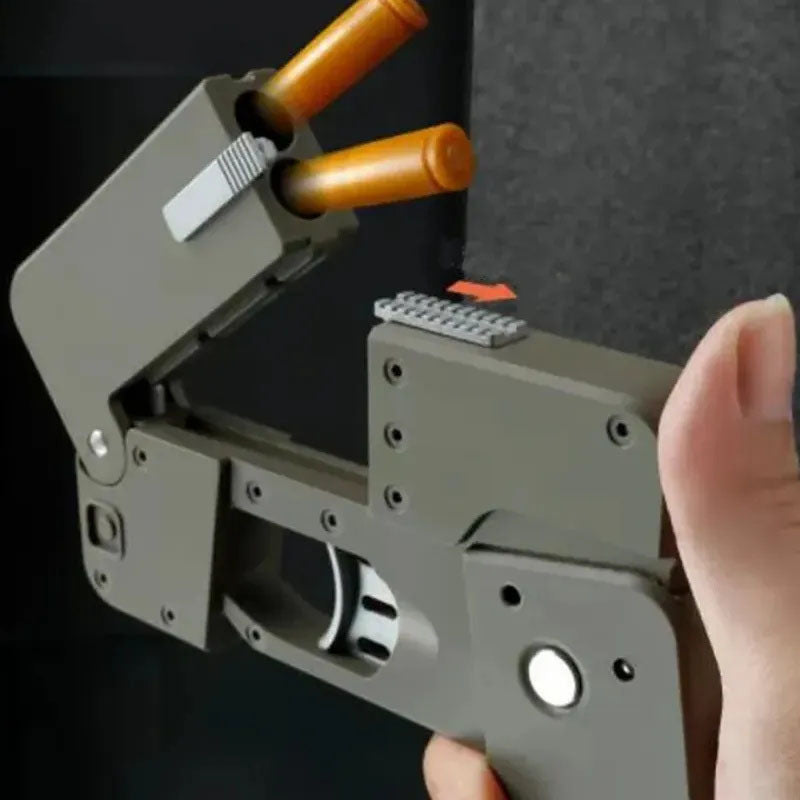 G-OUSSVE Folding soft bullet gun for iPhone that can fire spray shells and simulate a pistol toy for children and boys