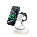 G-OUSSVE 3 in 1 Wireless Charging Station, Wireless Charger Stand with Night Light, Fast Charging for iPhone 15 Pro 14 13 12 Max/Mini/Plus, for Apple Watch & AirPods &Earbuds,Portable Wireless Charger for Apple Series,Cellphone & Smartphpne Charger