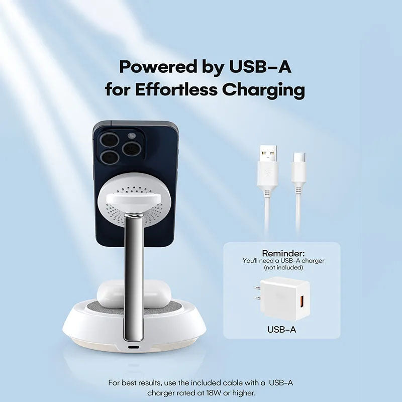 G-OUSSVE 3 in 1 Wireless Charging Station, Wireless Charger Stand with Night Light, Fast Charging for iPhone 15 Pro 14 13 12 Max/Mini/Plus, for Apple Watch & AirPods &Earbuds,Portable Wireless Charger for Apple Series,Cellphone & Smartphpne Charger